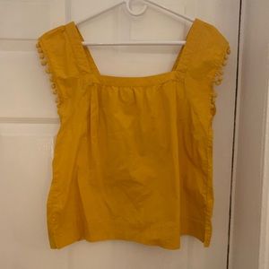 J Crew Pom Pom Top